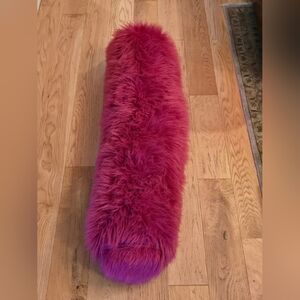 Restoration Hardware Teen Faux Fur Lumbar Pillow Hot Pink Cozy Sherpa Teddy